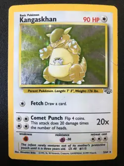 3 holo Kangaskhan 5/64 Jungle Set rare Pokemon cards HP (#2) - Image 2