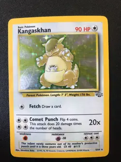 3 holo Kangaskhan 5/64 Jungle Set rare Pokemon cards HP (#2) - Image 5