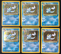 6 holo Vaporeon 12/64 Jungle Set rare Pokemon cards HP - Image 1