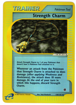 Strength Charm 150/165 Expedition Base Set Reverse Holo E-Reader Pokemon Card - Image 1