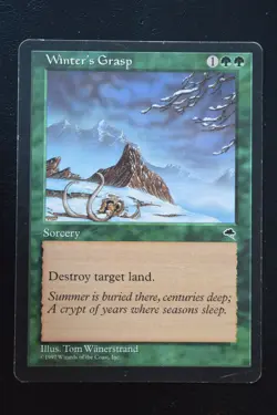 Magic The Gathering MTG WINTER'S GRASP Tempest MP Moderately Played - Image 1