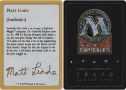 Biography - Matt Linde - 1999 ~ Near Mint World Championship L MTG Magic Ultimat - Image 1