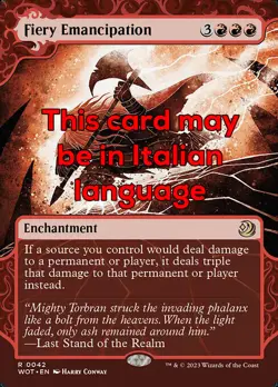 MTG FIERY EMANCIPATION 42 EXC - LIBERAZIONE ARDENTE - WOT IT - MAGIC - Image 1