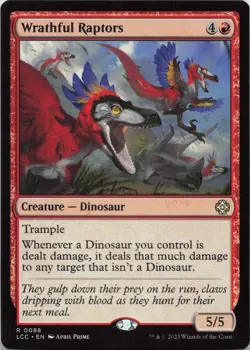 Wrathful Raptors R Commander: The Lost Caverns of Ixalan 88 NM MTG - Image 1