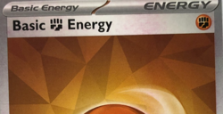 Pokemon TCG Red Ink Smear Error 2024 Fighting Energy Near Mint - Image 2