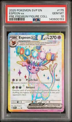 Pokemon Espeon EX TCG Svp175 Premium Figure Collection Promo PSA 10 - Image 1