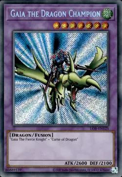 Gaia The Dragon Champion - Secret Rare LOB-EN125 - NM - YuGiOh - Image 1