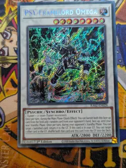 PSY-Framelord Omega RA02-EN028 Secret Rare 1st Edition YuGiOh TCG Card NM - Image 1