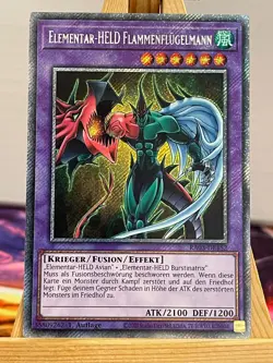 Elementar-HELD Flammenflugelmann RA03-DE152 Platinum Secret Rare DE NM YUGIOH - Image 1