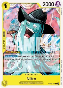 One Piece Nitro (OP08-107/76) OP08 Two Legends Pre-Release Cards NM - Image 1