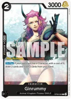 One Piece Ginrummy (OP08-086/76) OP08 Two Legends Pre-Release Cards NM - Image 1