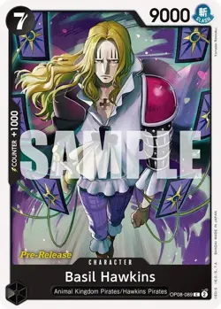 One Piece Basil Hawkins (OP08-089/76) OP08 Two Legends Pre-Release Cards NM - Image 1