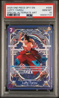 2025 ONE PIECE A FIST OF DIVINE SPEED SPECIAL ALT ART #005 LUFFY-TAROU PSA 10 - Image 1