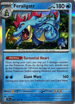 FERALIGATR - RARE HOLO - TEMPORAL FORCES - POKEMON CARD - 041/162 - Image 1