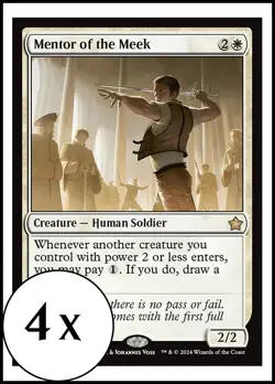 MTG - 4 x Mentor of the Meek - Foundations - Playset 4x x4 - Image 1