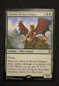 MTG - Ancient Bronze Dragon - Battle for Baldur's Gate - NM Mythic #214 Non Foil - Image 1