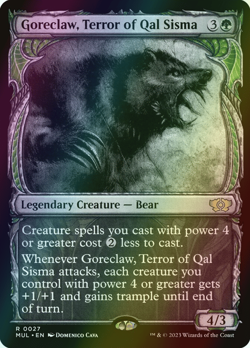 MTG Goreclaw, Terror of Qal Sisma Showcase Foil ** Multiverse Legends ** English - Image 1