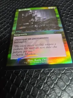 MTG 30TH ANNIVERSARY CELEBRATION RIVENDICARE 2001 FOIL PROMO ITALIAN VINDICATE - Image 1