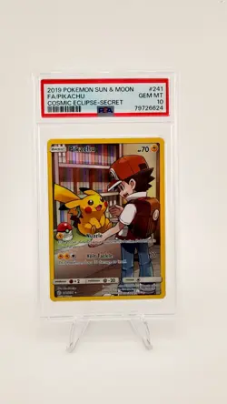 2019 Pokemon Sun & Moon FA/Pikachu Cosmic Eclipse-Secret 241/236 PSA 10 Gem Mint - Image 1