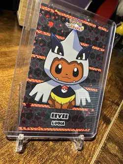 Pokemon Let’s Go Eevee Card Database Eevee Poncho Lugia Red Cracked Ice Holo - Image 3