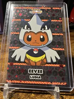 Pokemon Let’s Go Eevee Card Database Eevee Poncho Lugia Red Cracked Ice Holo - Image 4