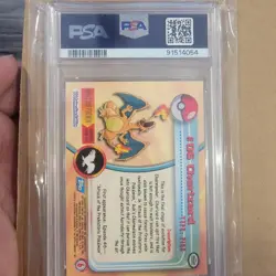 1999 Topps Pokemon T.V. Charizard Rainbow Foil #6 PSA 8 - Image 2