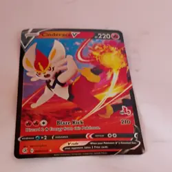 Pokemon Cinderace V 043/264 Swsh08: Fusion Strike Ultra Rare Holo - Image 1