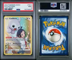 2022 POKEMON SWORD & SHIELD LOST ORIGIN #TG11 FULL ART/CASTFORM PSA 9 - Image 3