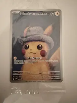 SEALED 2023 Pokemon Van Gogh Pikachu Grey Felt Hat. Super Clean Centered - Image 1