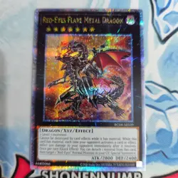 Yugioh Asian English Red Eyes Flare Metal Dragon RC04-AE039 QCSE - Image 1