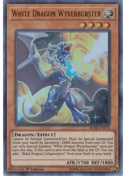 Yugioh - White Dragon Wyverburster (Ultra Rare) (1st Edition) - BLHR-EN076 P - Image 1