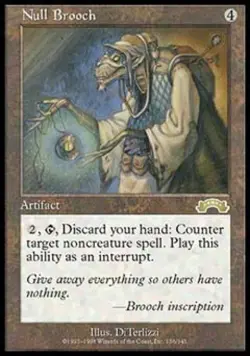Null Brooch - Heavy Play MTG Exodus - Image 1