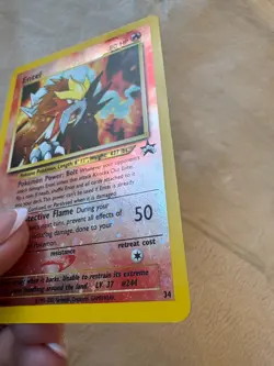 Entei #34 Black Star Promo Reverse Holo MP WOTC Pokemon Movie Promo Card NM - Image 3