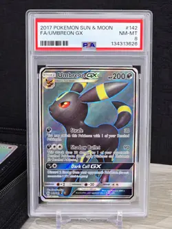 Pokemon Card TCG Umbreon GX Full Art 142/149 Sun & Moon Full Art 2017 Holo PSA 8 - Image 3
