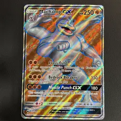 Pokemon TCG Machamp GX Holo Full Art Ultra Rare Card Burning Shadows 135/147 - Image 1