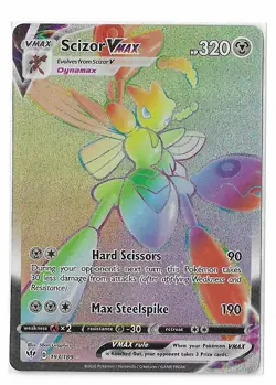 Scizor VMAX 193/189 Darkness Ablaze Rainbow Secret Rare Pokemon TCG Card NM - Image 1