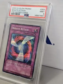 Yu-Gi-Oh TCG Negate Attack TSC-003 The Sacred Cards PSA 9 Secret Rare Holo - Image 2
