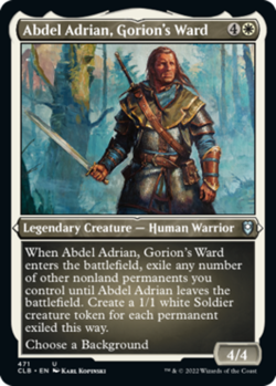 1 x Abdel Adrian, Gorion's Ward - Foil Etched - Commander Legends: Battle for Ba - Image 1