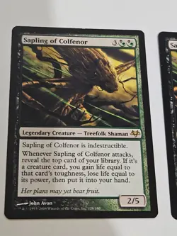 2x Sapling of Colfenor #128 (MP) Eventide EVE Magic MTG Rares - Image 2