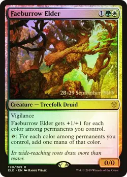 Magic The Gathering MTG FAEBURROW ELDER FOIL Throne of Eldraine Prerelease NM - Image 1