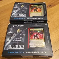 2 Boxes FFVII Video Game Edition Limit Break Commander Deck Final Fantasy MTG - Image 1