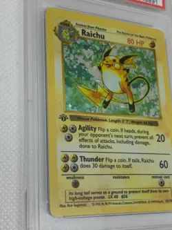 Pokemon Raichu #14 1st Edition HOLO Foil Thick Stamp 1999 PSA 8 *CCGHouse* - Image 3