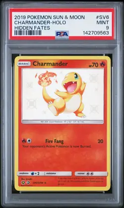 Pokemon Charmander SV6/SV94 Hidden Fates: Shiny Vault Holo PSA 9 - Image 1