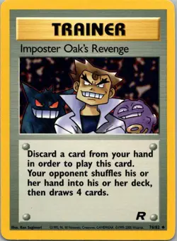 Pokemon TCG Imposter Oaks Revenge 76/82 Team Rocket NM - Image 1