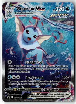 Vaporeon VMAX ⭐ SWSH182 Promo Holo SWSH Black Star 2019 Pokemon NM/LP - Image 1