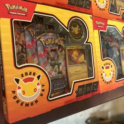 Pokemon TCG Trading Card Game: Pokemon Day 2026 Collection x4 boxes in hand - Image 2