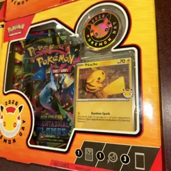 Pokemon TCG Trading Card Game: Pokemon Day 2026 Collection x4 boxes in hand - Image 3