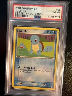 PSA 8 Squirtle Non Holo 82/112 Ex Fire Red Leaf Green Pokemon Card - Image 1
