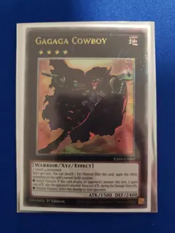 Yugioh Gagaga Cowboy RA04-EN064 Quarter Century Secret Rare Foil Card NM - Image 1