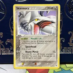 Skarmory 26/107 EX Deoxys - Rare Pokemon Card - NM/Mint - Image 1
